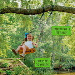 Swurfer Sway — Premium Coated Maple Wood Tree Swing for Kids