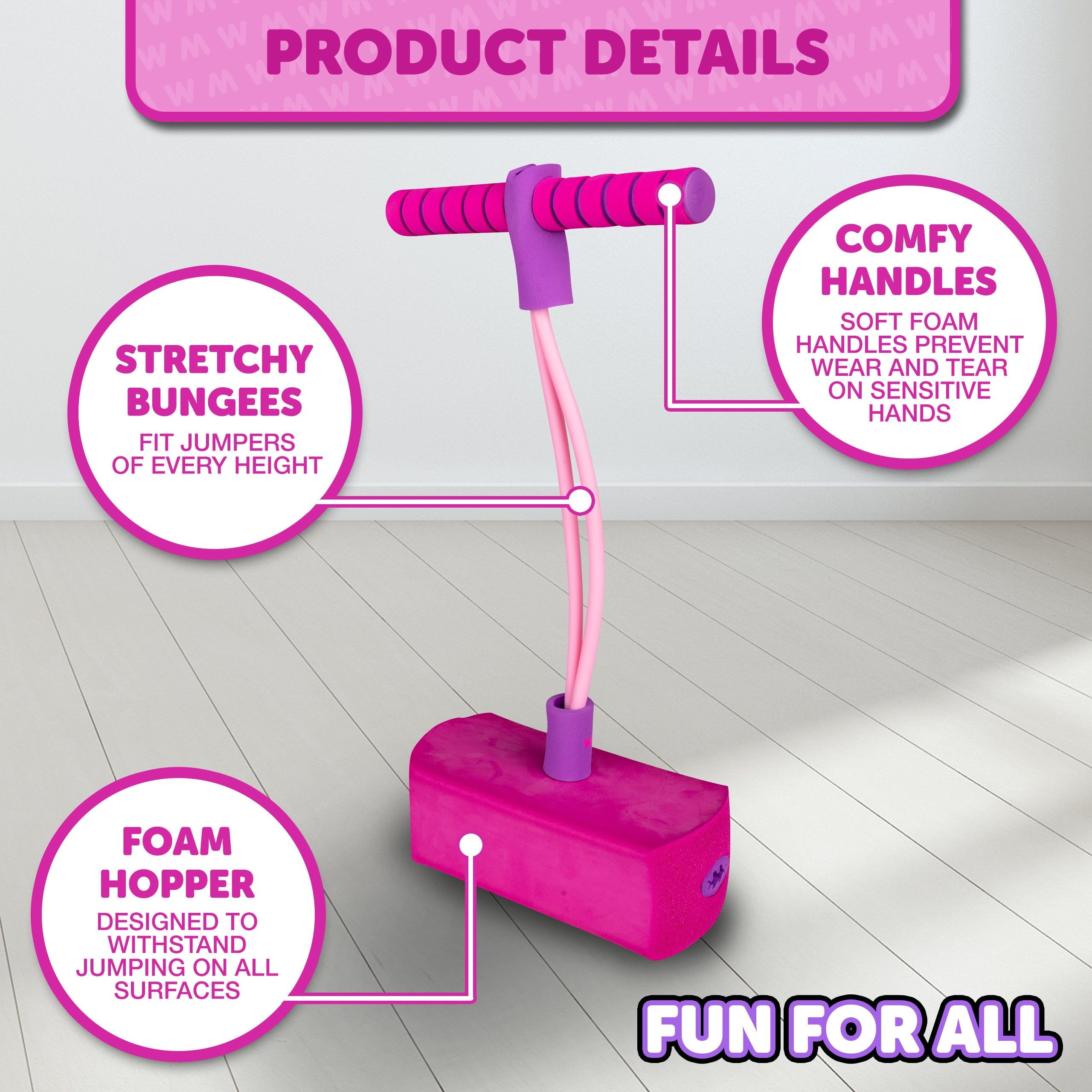 Waddle Pogo Hopper Jumper for Kids Ages 3 & Up