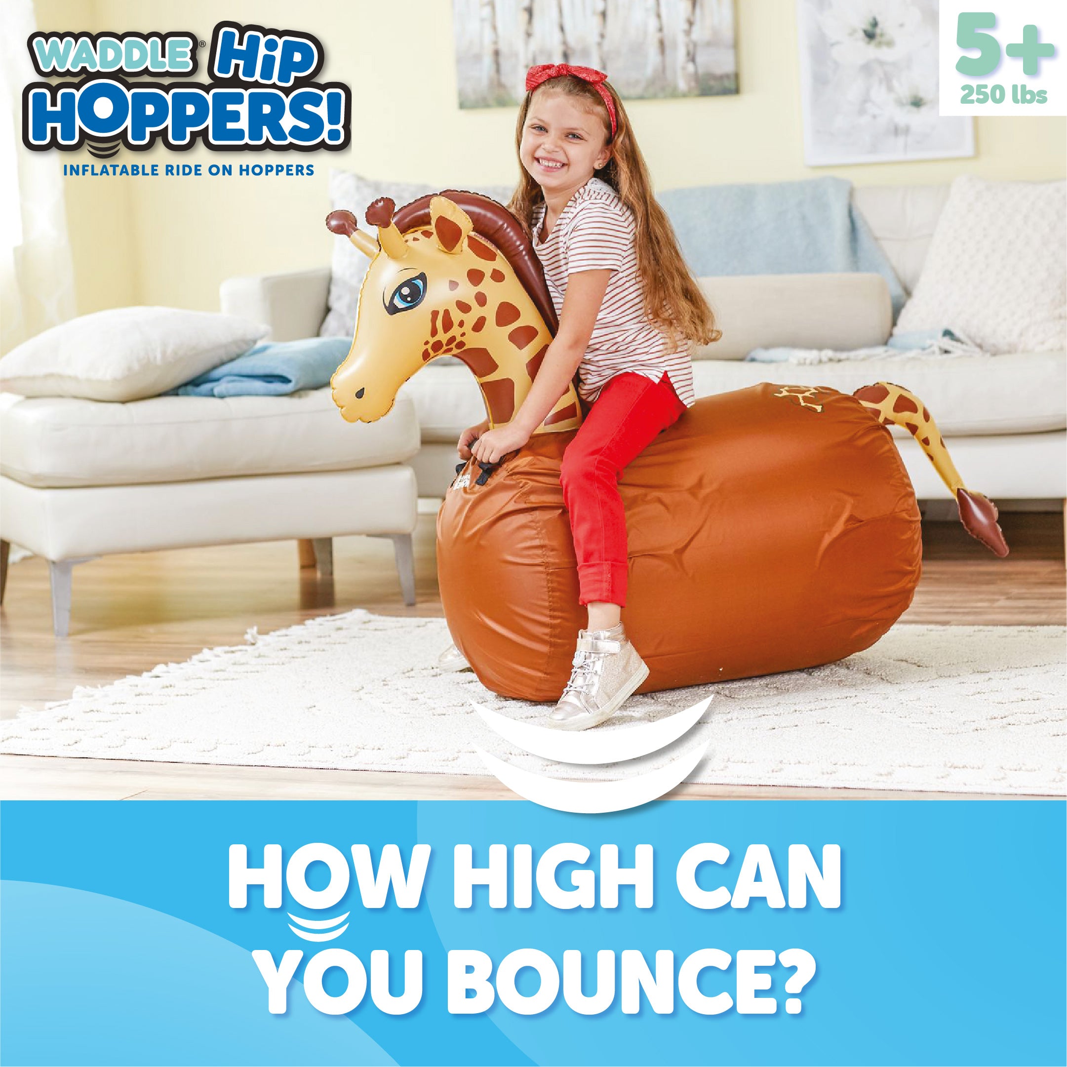 Waddle Large Hip Hopper Inflatable Bouncer, Ages 5+