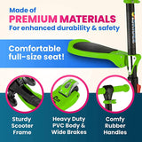 Load image into Gallery viewer, Y200 Kick Scooters for Kids Ages 3-5 (Suitable for 2-12 Year Old) Adjustable Height Foldable Scooter Removable Seat, 3 LED Light Wheels, Rear Brake, Wide Standing Board, Outdoor Activities for Boys/Girls