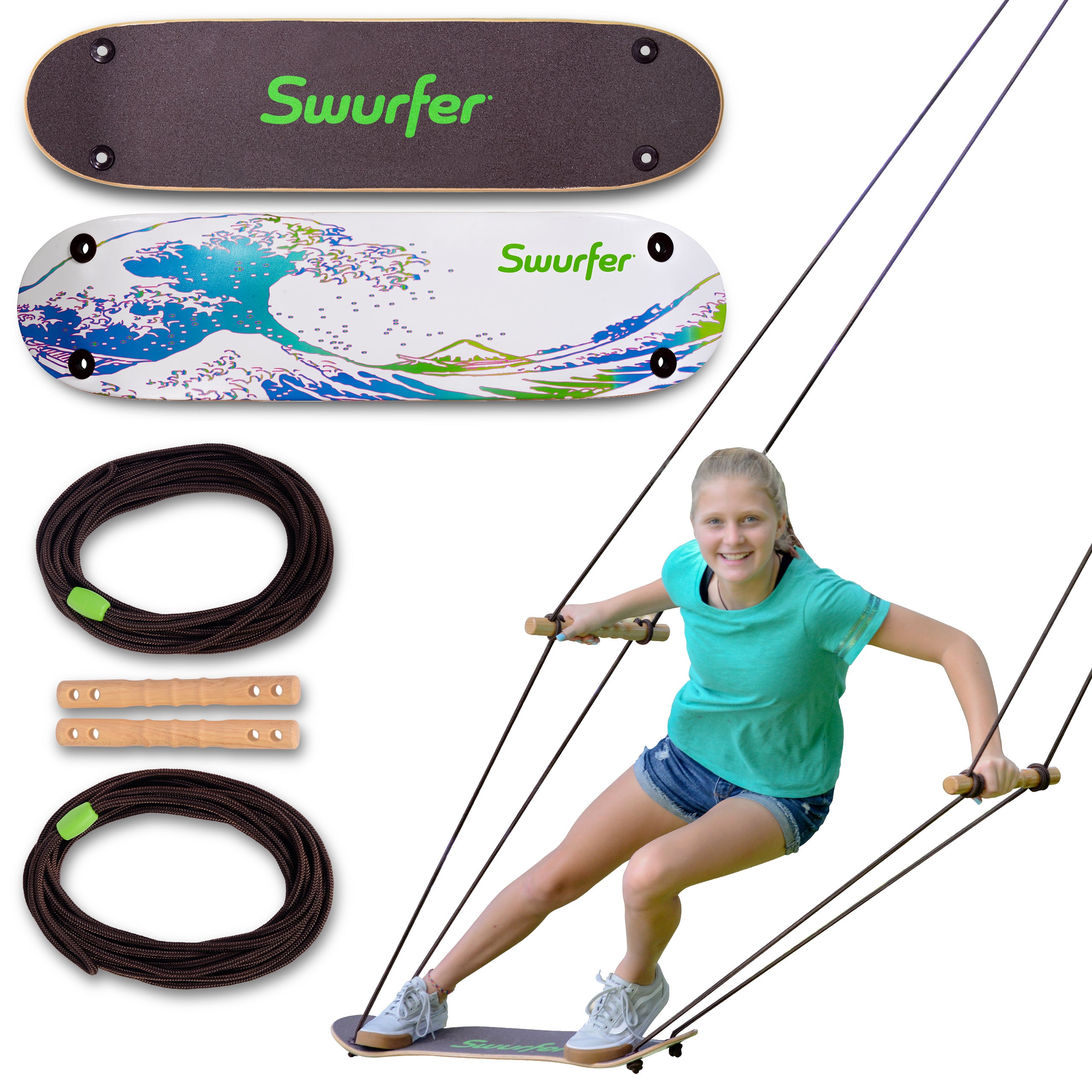 TreeSkate Stand Up Skateboard Tree Swing, Ages 6+