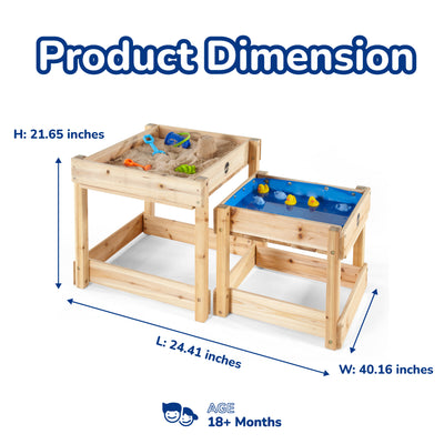 Plum® Surfside Wooden Sand and Water Picnic Table - Natural