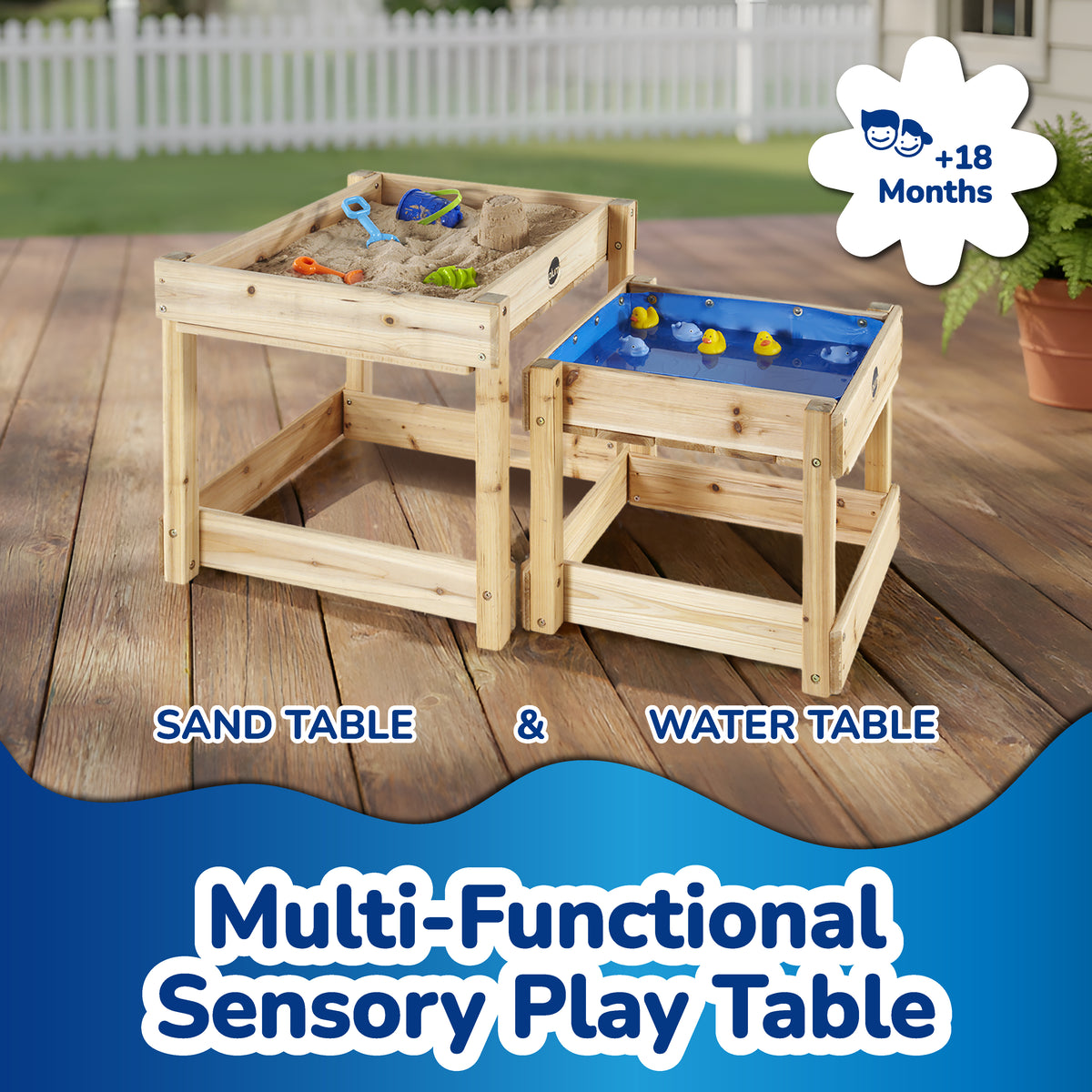 Plum® Surfside Wooden Sand and Water Picnic Table - Natural