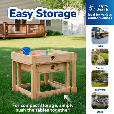 Plum® Surfside Wooden Sand and Water Picnic Table - Natural