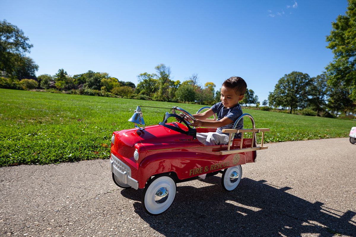 fire truck pedal car Classic Fire Truck | Pedal Car Toy | Ages 3 years & up