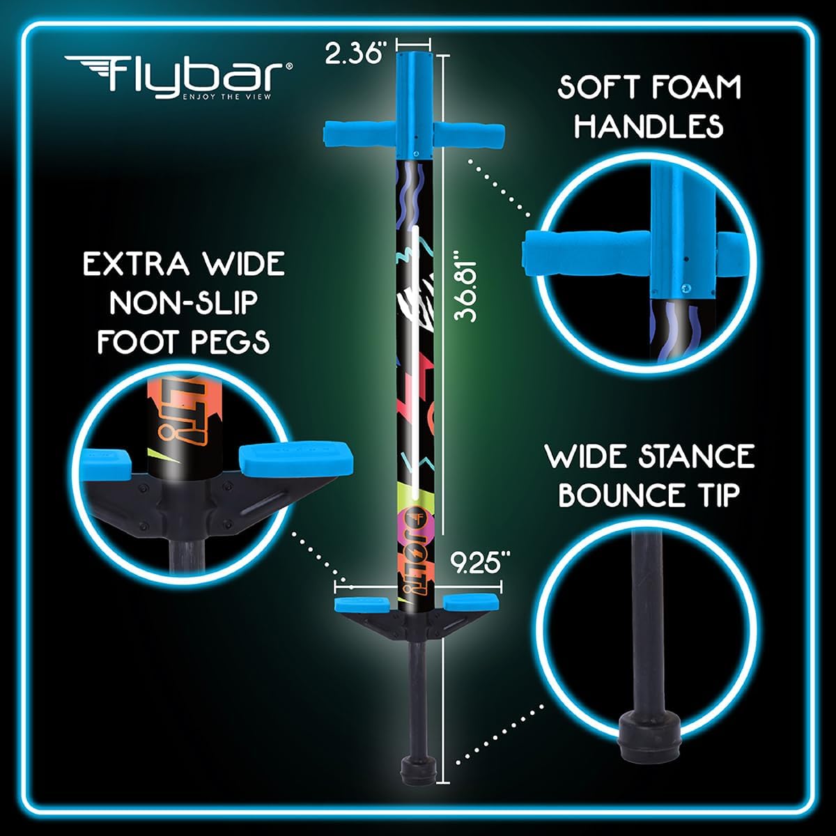 Jolt Foam Covered Pogo Stick, Kids Ages 6+, for Beginners spring