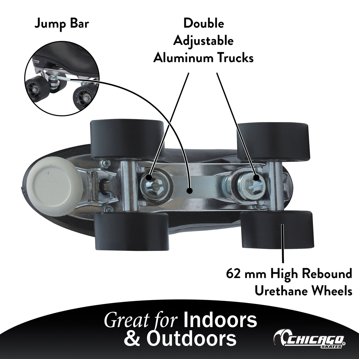 Chicago Deluxe Leather Lined Rink Skate