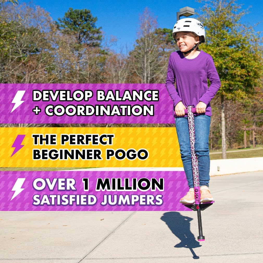 Jolt Foam Covered Pogo Stick, Kids Ages 6+, for Beginners spring