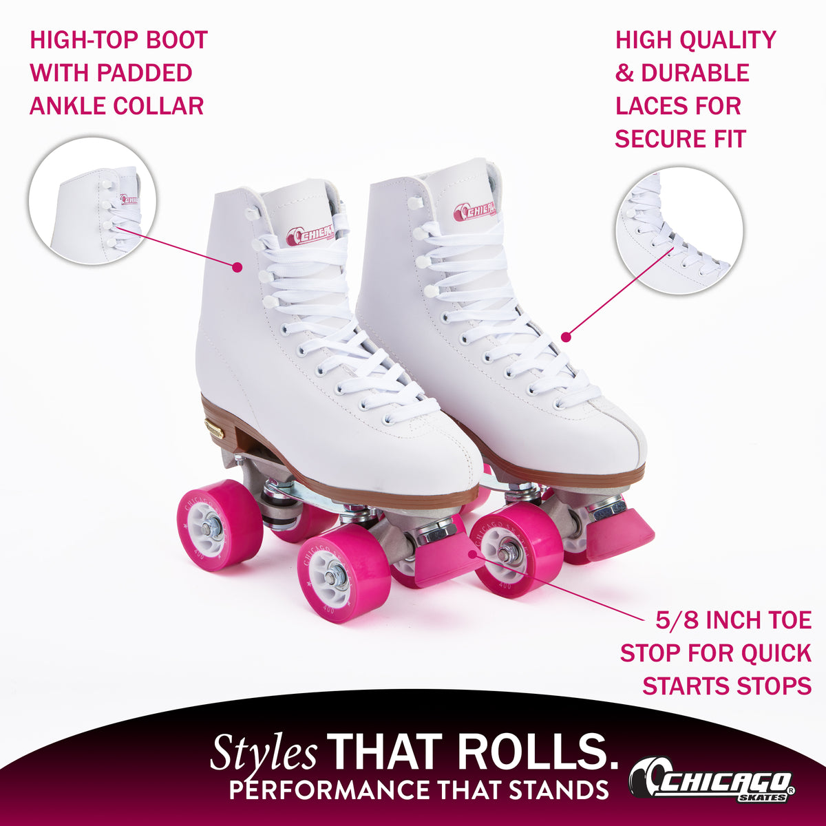 Chicago Quad Rink Roller Skates