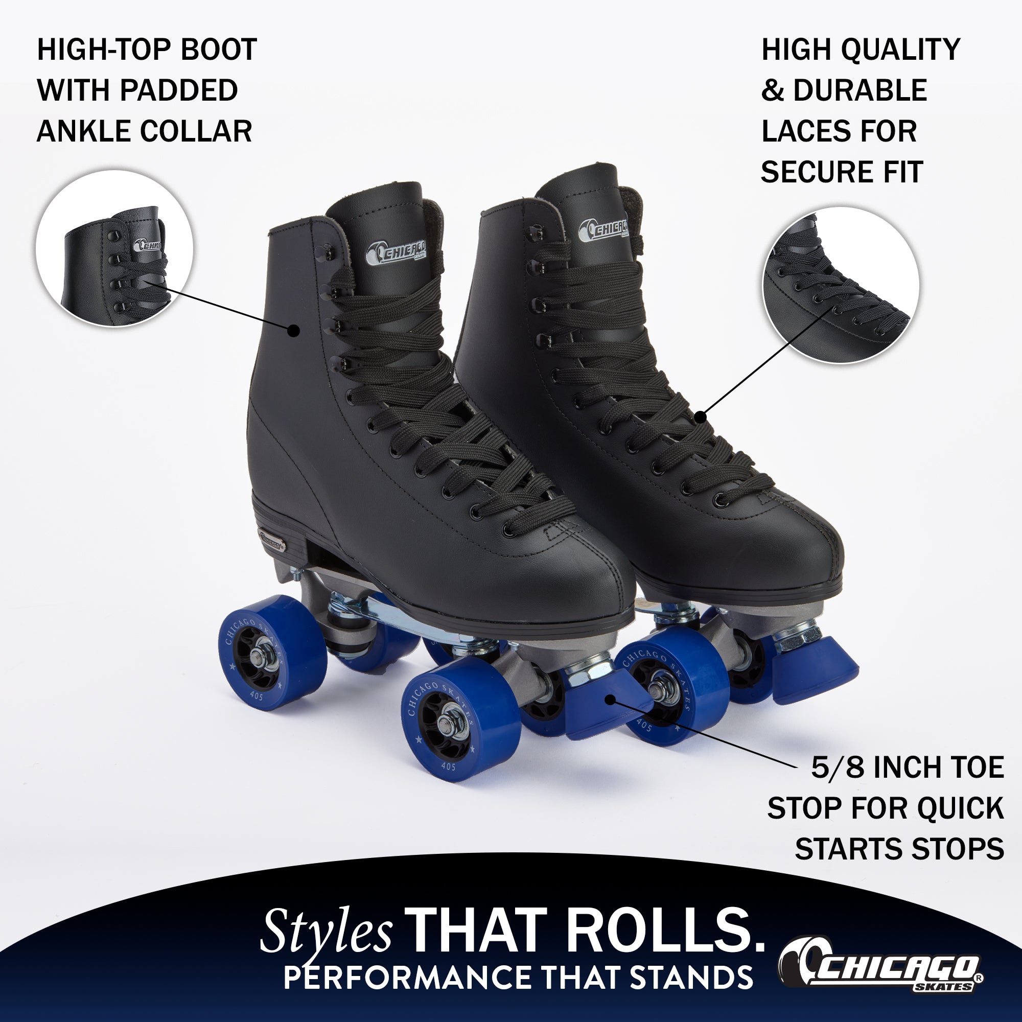 Chicago Quad Rink Roller Skates