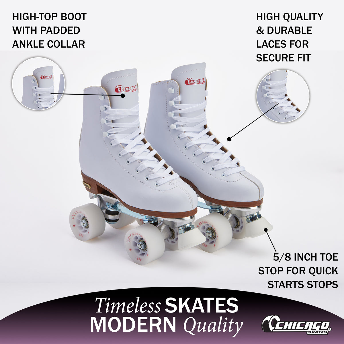 Chicago Deluxe Leather Lined Rink Skate