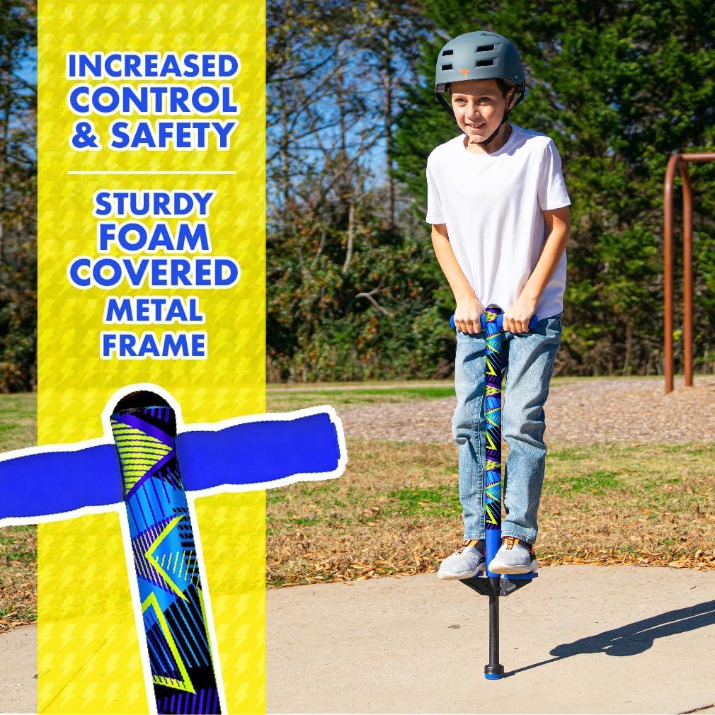 Jolt Foam Covered Pogo Stick, Kids Ages 6+, for Beginners spring