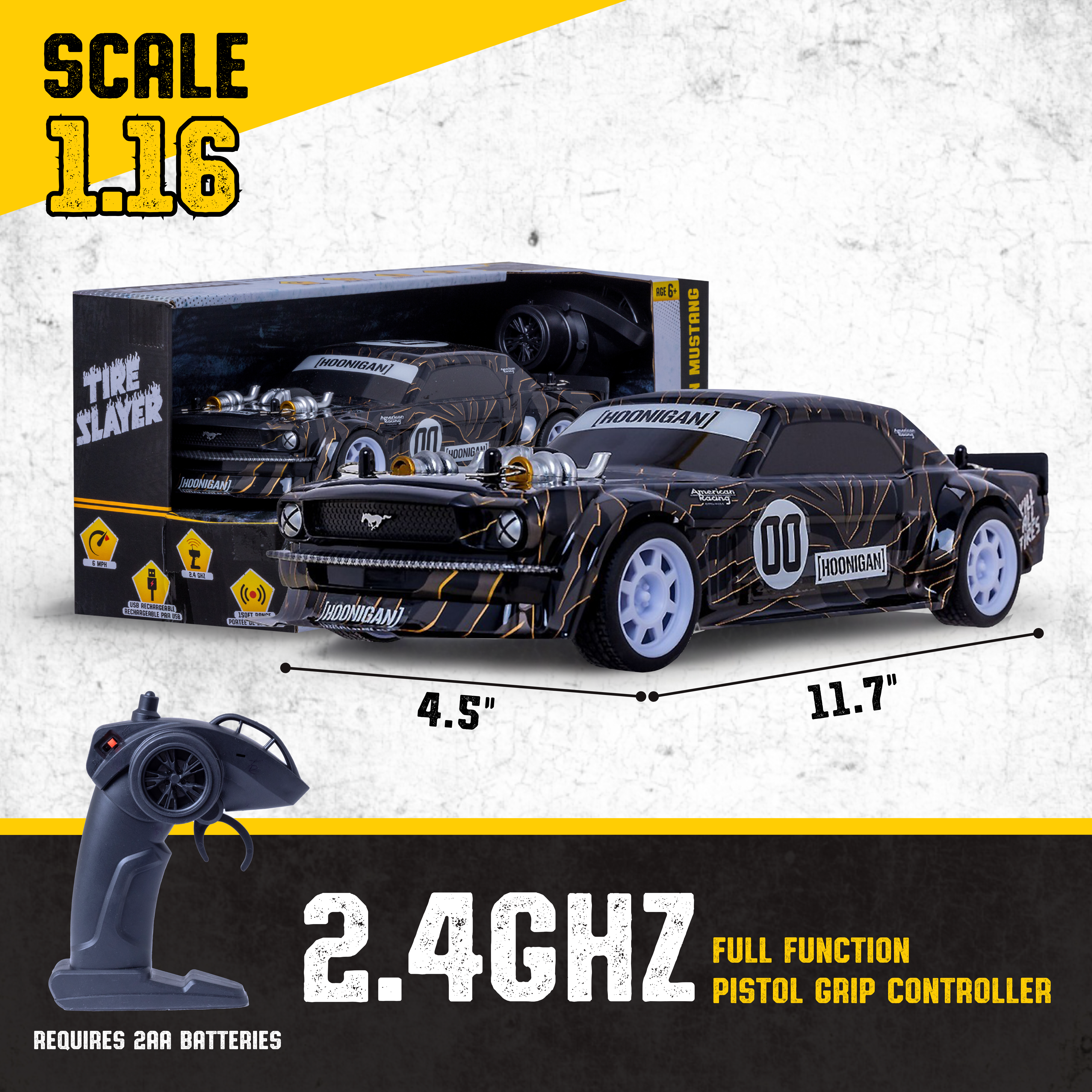 Ford Mustang Hoonicorn 1:16 RC Car