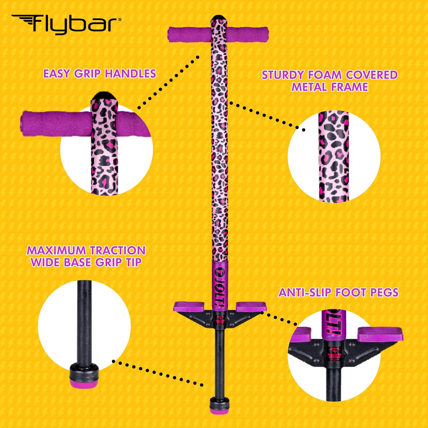 Jolt Foam Covered Pogo Stick, Kids Ages 6+, for Beginners spring