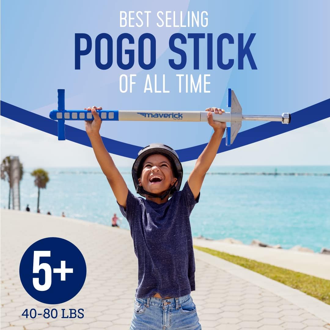 Original Foam Maverick Pogo Stick, Kids Ages 5+, 40-80lbs