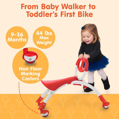 Pewi Walking Ride-On Toy, Baby Walker & Toddler Ride-On, Ages 9M-3 Years