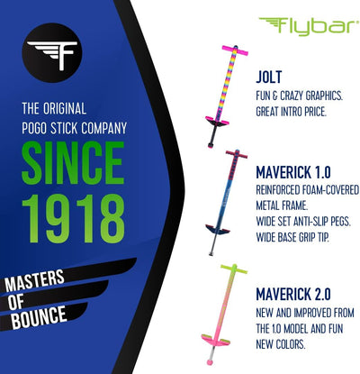Original Foam Maverick Pogo Stick, Kids Ages 5+, 40-80lbs