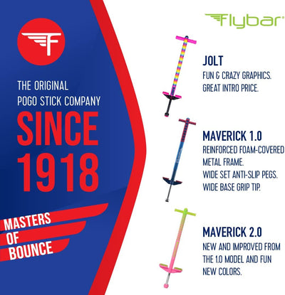 Original Foam Maverick Pogo Stick, Kids Ages 5+, 40-80lbs