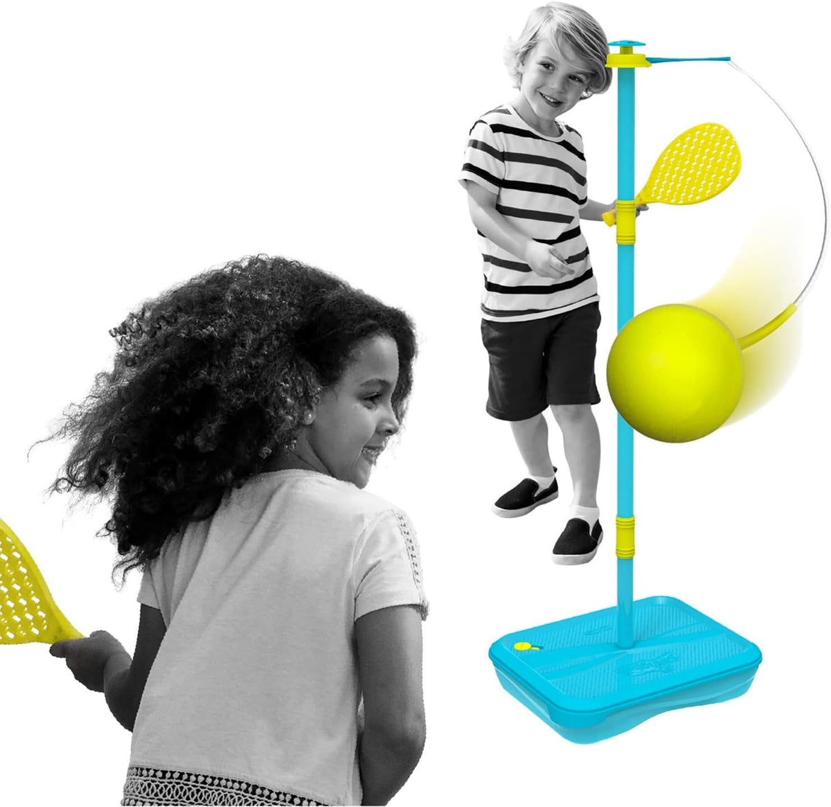 Swingball All Surface Tetherball Tennis Set, Portable Outdoor Game, Paddles & Ball