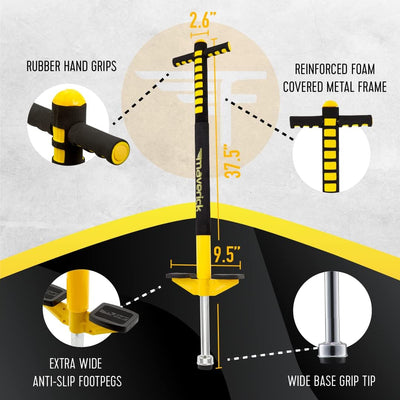 Original Foam Maverick Pogo Stick, Kids Ages 5+, 40-80lbs