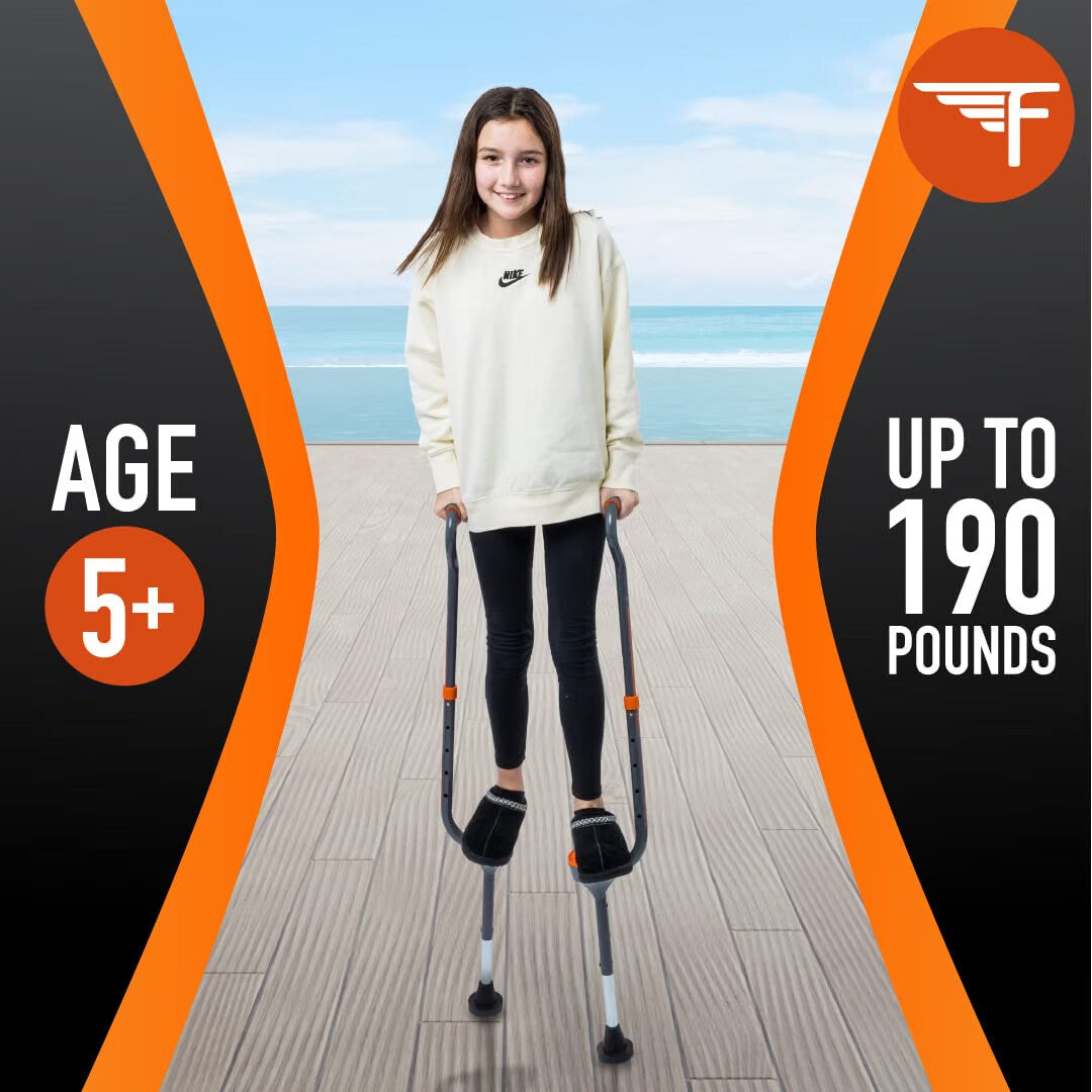 Flybar Maverick Walking Stilts for Kids, Adjustable, Ages 5+, 190lb Capacity