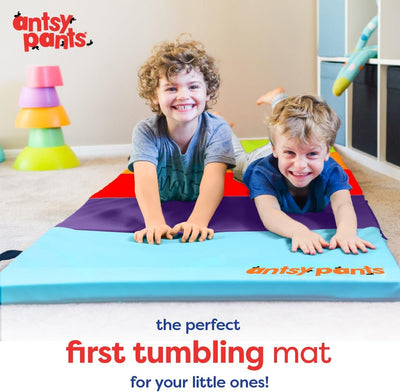 Antsy Pants Tumbling Mat for Kids, Foldable Padded Gymnastics Mat