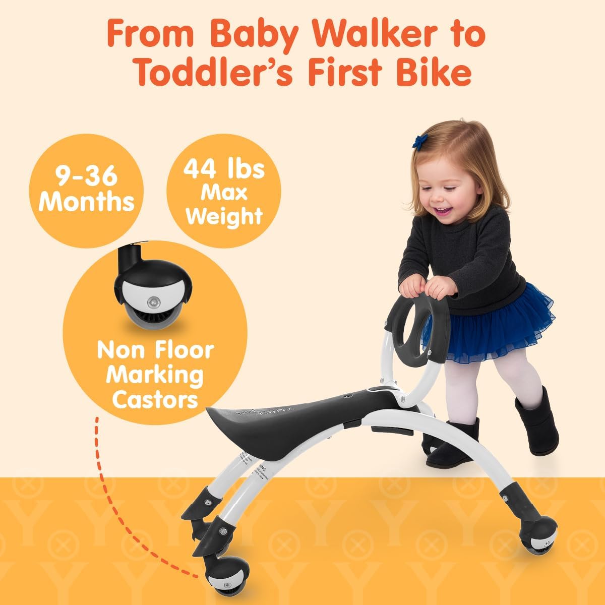 Pewi Walking Ride-On Toy, Baby Walker & Toddler Ride-On, Ages 9M-3 Years