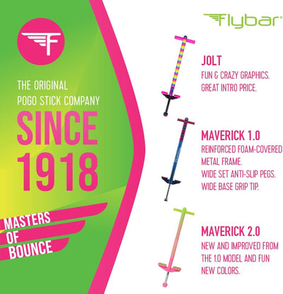 Original Foam Maverick Pogo Stick, Kids Ages 5+, 40-80lbs