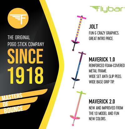 Original Foam Maverick Pogo Stick, Kids Ages 5+, 40-80lbs