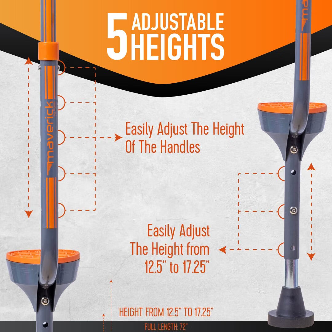 Flybar Maverick Walking Stilts for Kids, Adjustable, Ages 5+, 190lb Capacity