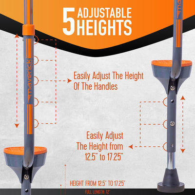 Flybar Maverick Walking Stilts for Kids, Adjustable, Ages 5+, 190lb Capacity