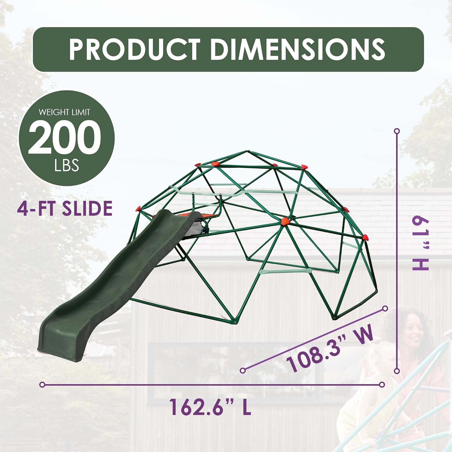 Plum Phobos Climbing Dome with Slide