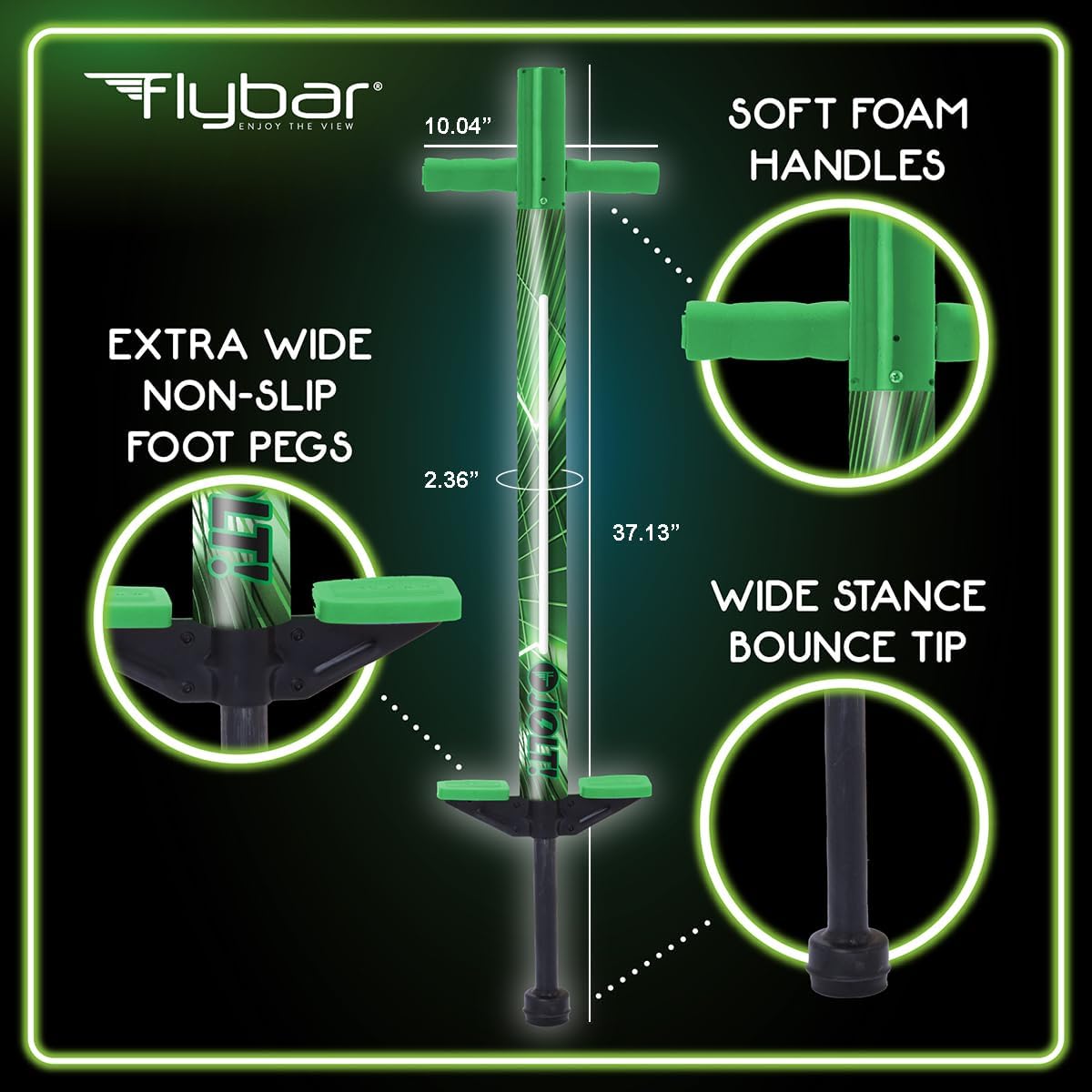 Jolt Foam Covered Pogo Stick, Kids Ages 6+, for Beginners spring