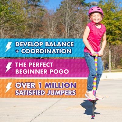 Jolt Foam Covered Pogo Stick, Kids Ages 6+, for Beginners spring