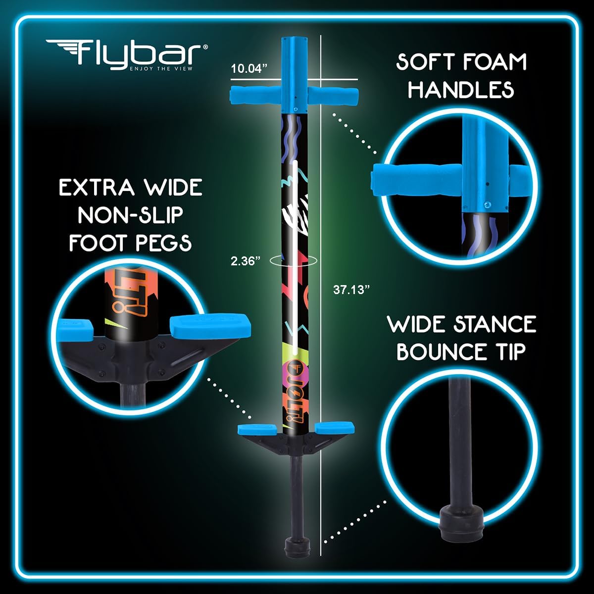 Jolt Foam Covered Pogo Stick, Kids Ages 6+, for Beginners spring