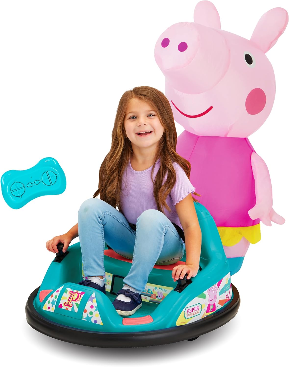 ImaginAir 6V Bumper Car with Auto-Inflated Peppa Pig