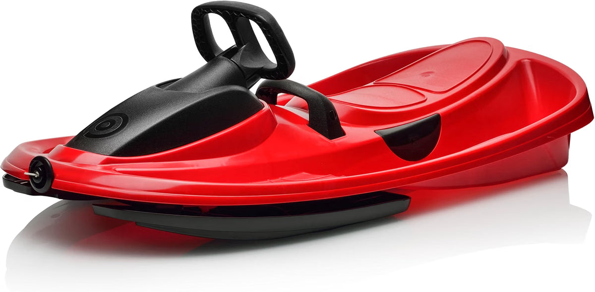 Gizmo Riders Snow Sled for Kids & Adults, Steering Wheel, Anti-Slip Seat, Brake, 260lb
