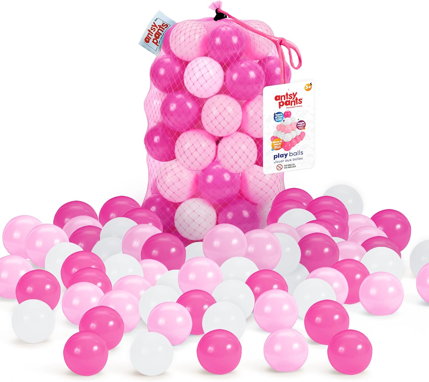 Antsy Pants 100 Ball Pit Balls, Non-Toxic Ball Pit for Toddlers 1-3