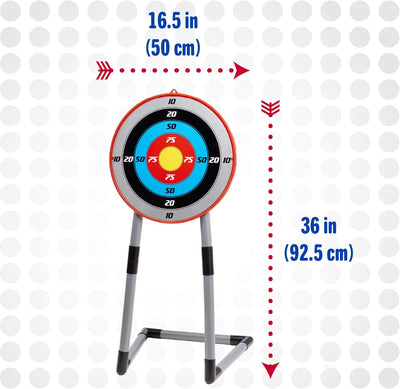 Deluxe Bow & Arrow Set for Kids, Freestanding Target, Suction Cup Arrows & Quiver