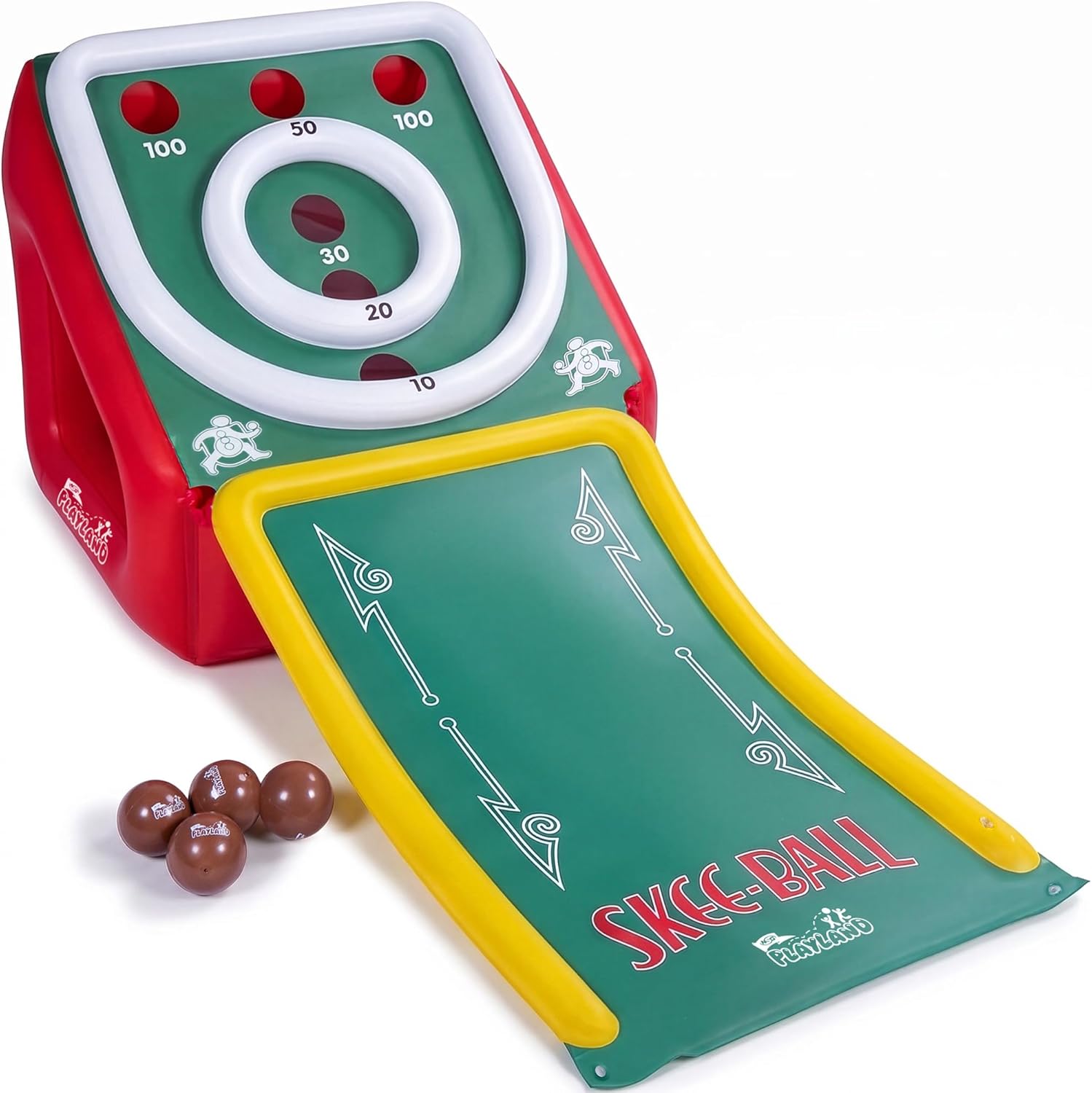 NSG Playland Inflatable Skee Ball Game for Kids & Family, 5FT