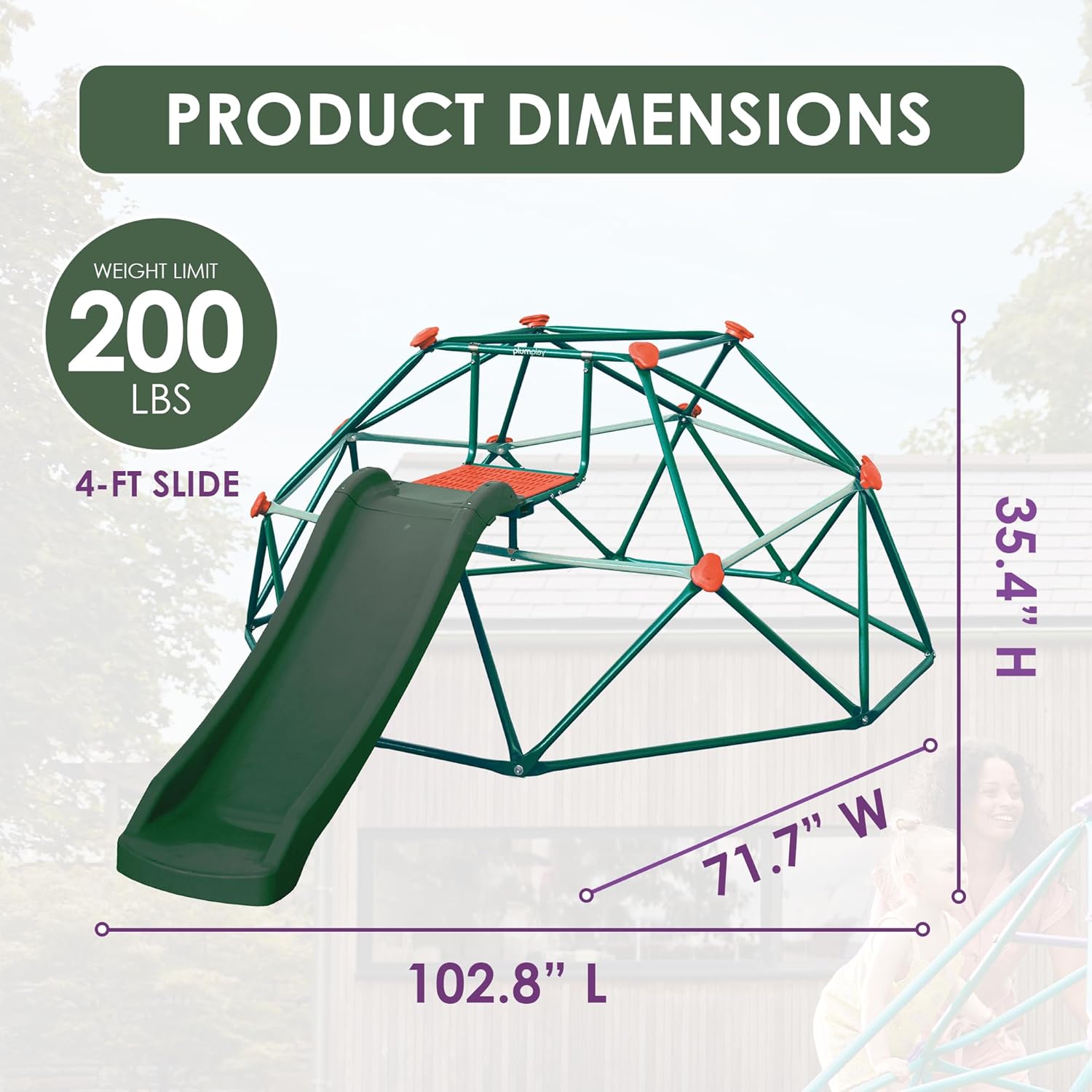 Plum Phobos Climbing Dome with Slide