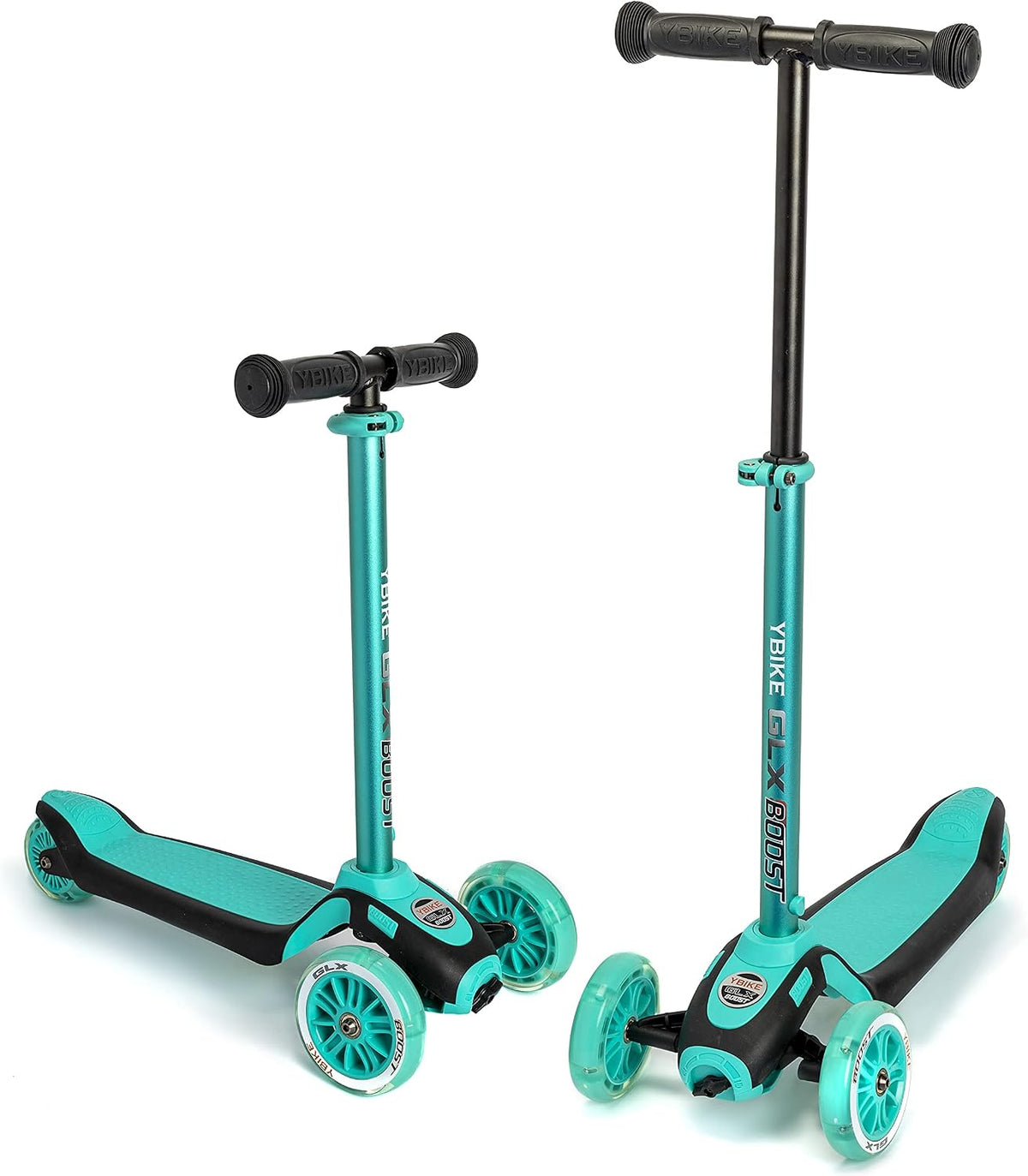 YBIKE GLX Boost Kids Scooter, Adjustable Steering & Handlebar Height