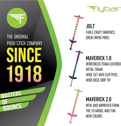 Original Foam Maverick Pogo Stick, Kids Ages 5+, 40-80lbs