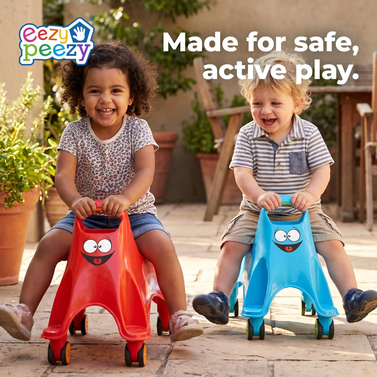 Eezy Peezy Googly Whirlee Baby Walker Ride-On Toy, Ages 1-3, 2 Pack