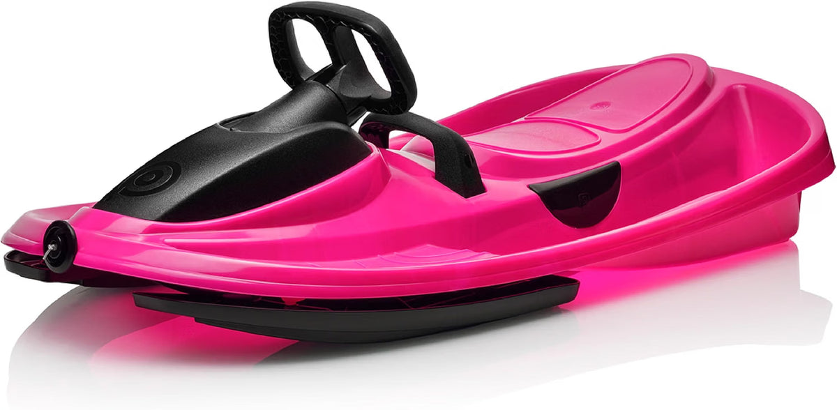 Gizmo Riders Snow Sled for Kids & Adults, Steering Wheel, Anti-Slip Seat, Brake, 260lb