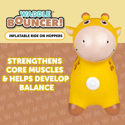Waddle Bouncy Animal Hopper, Inflatable Riding Toy, Ages 2+