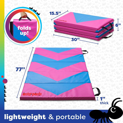Antsy Pants Tumbling Mat for Kids - 5-Fold Gymnastics Mat, Easy to Clean, Sturdy, Foldable Tumbling Mats