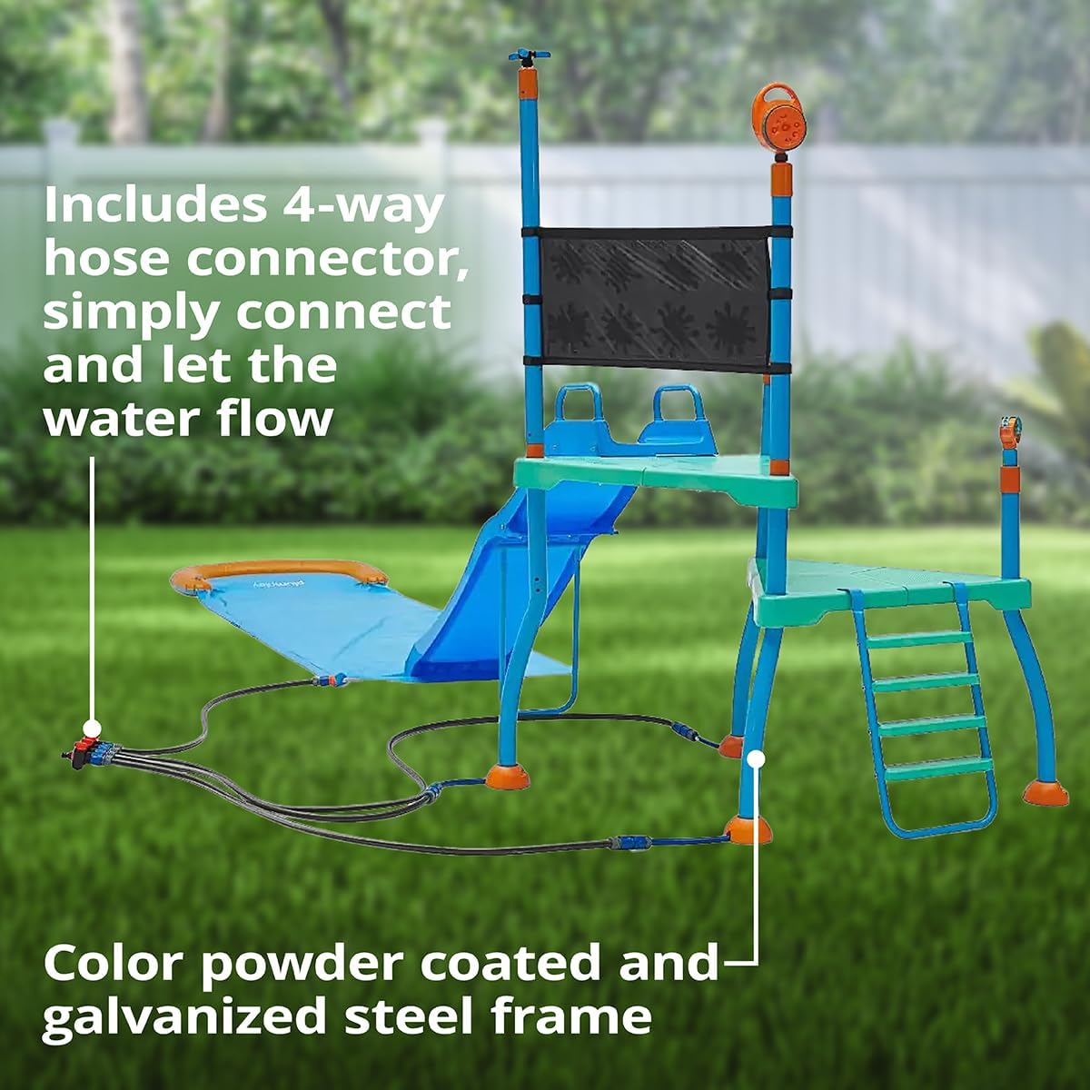 Plum Play Kids Outdoor Water Slide Play Equipment (Shower Tower)