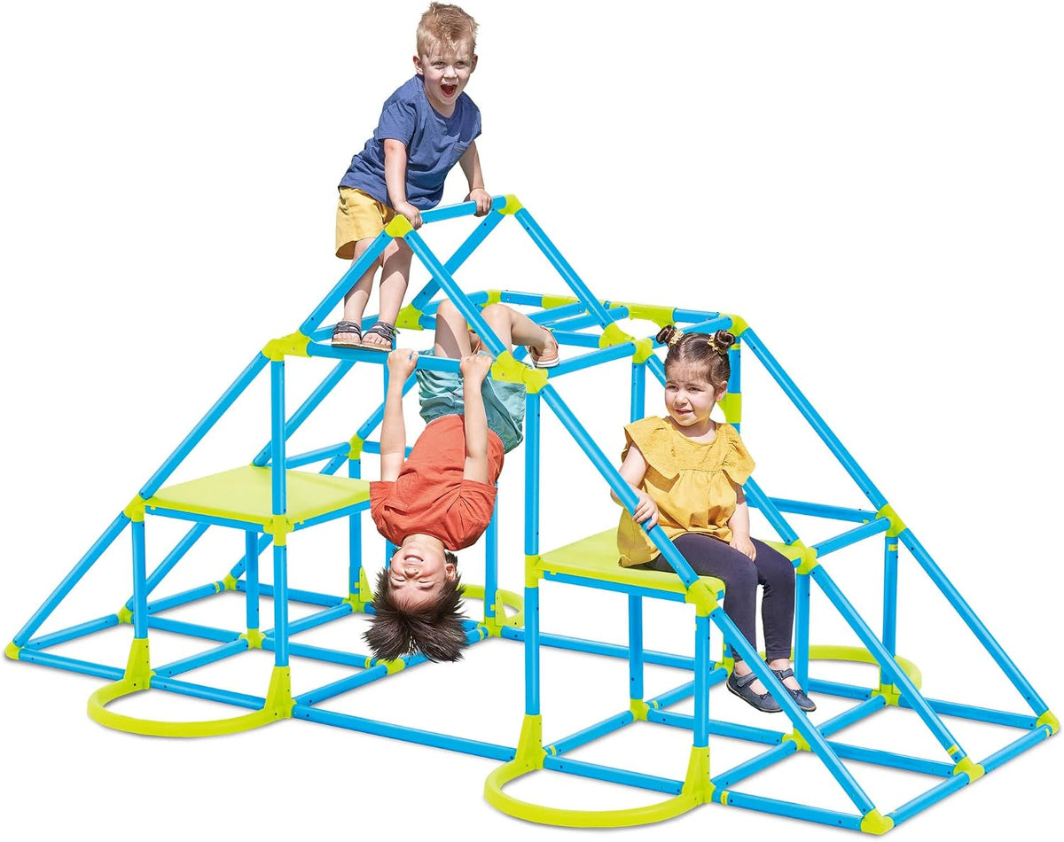 Mega Pyramid Monkey Bars Climbing Tower, Ages 3-8, Blue/Green