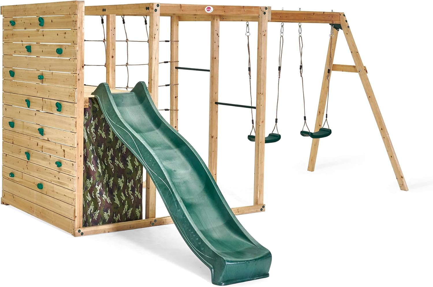 Plum Wooden Climbing Cube with Swing Arm